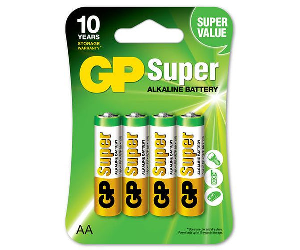 Батарейки алкалиновые GP Super (LR6), 4 шт.
