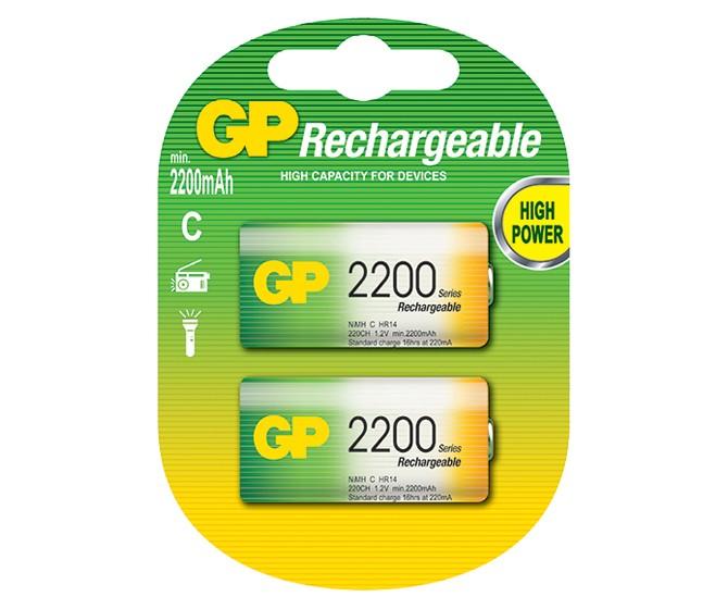 Комплект аккумуляторов GP типоразмер С (HR14), 2 шт. | GP Batteries Russia