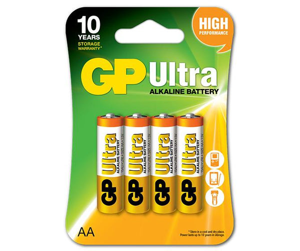Батарейки алкалиновые GP Ultra АА (LR6) 4 шт.